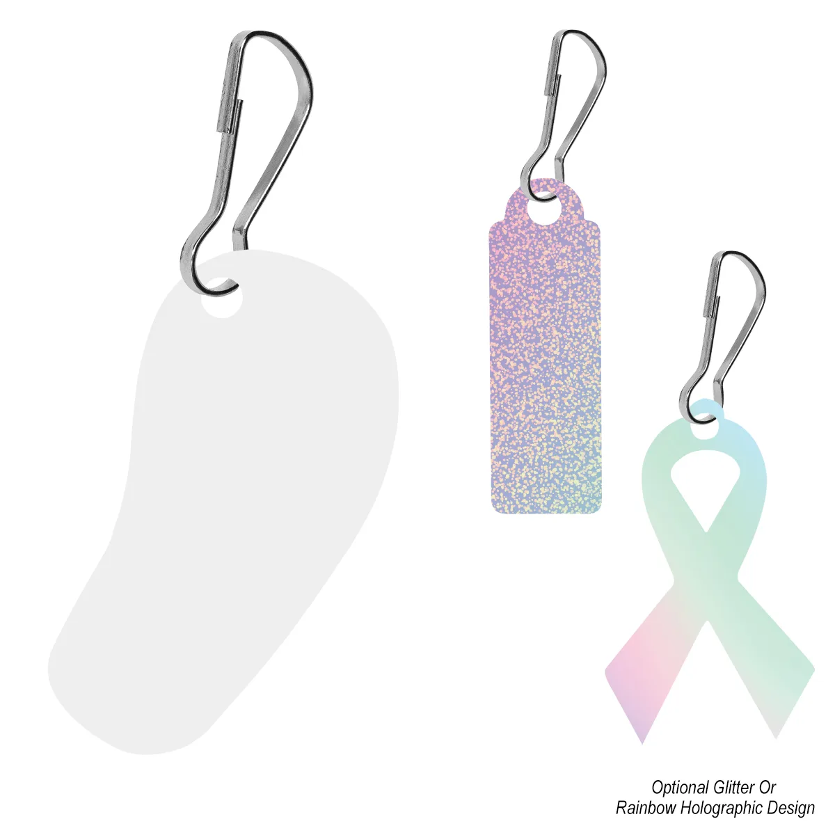 Acrylic Zipper Pull - Custom Shape 4" view 3