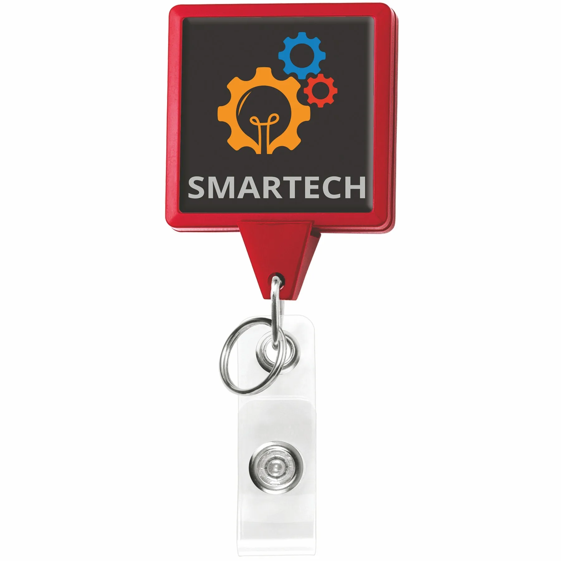 Square Dual Back Retractable Badge Reel view 7