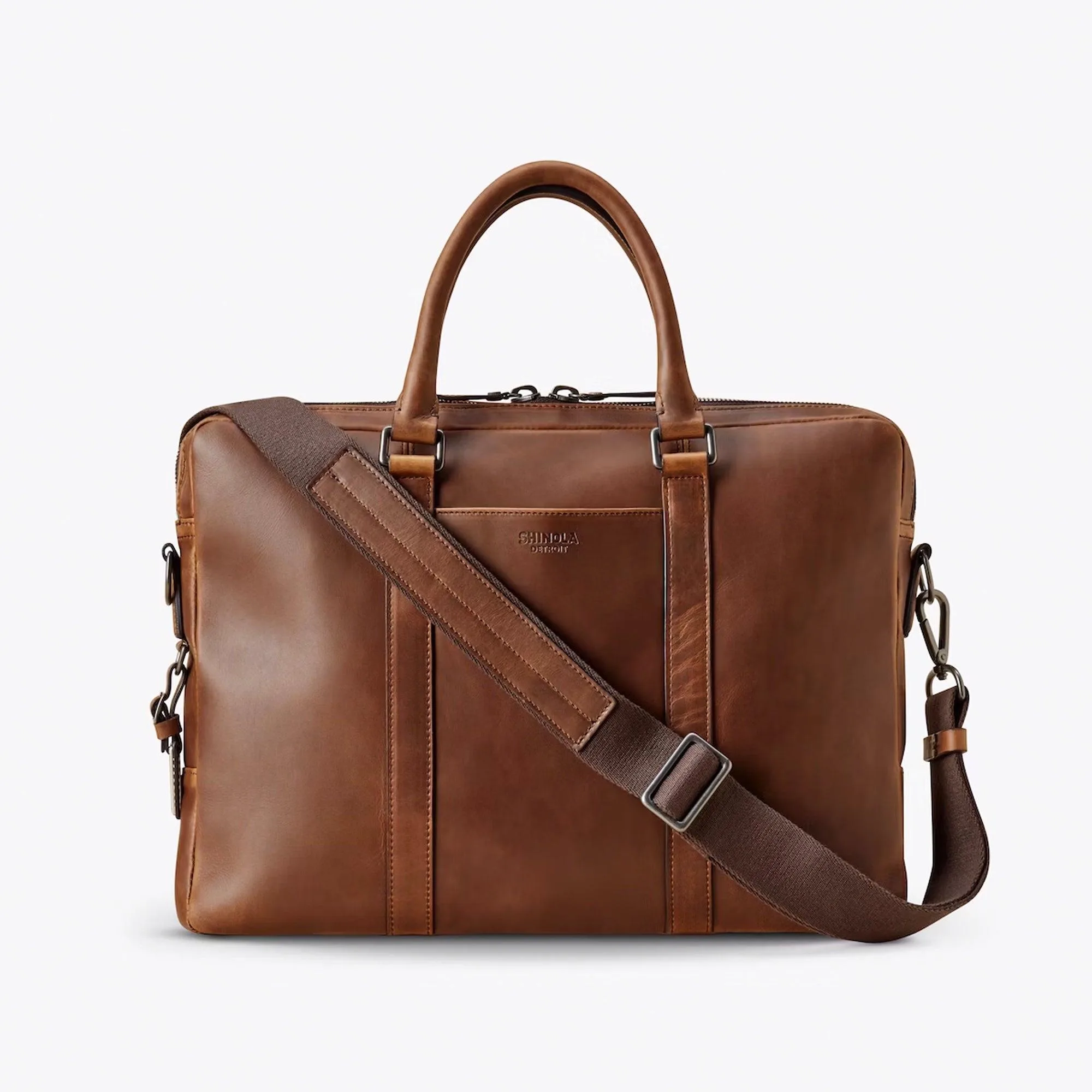 Shinola Brown Computer Briefcase
