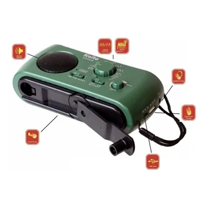 Kaito KA332 Portable Hand Crank Solar AM/FM NOAA Weather Radio view 2