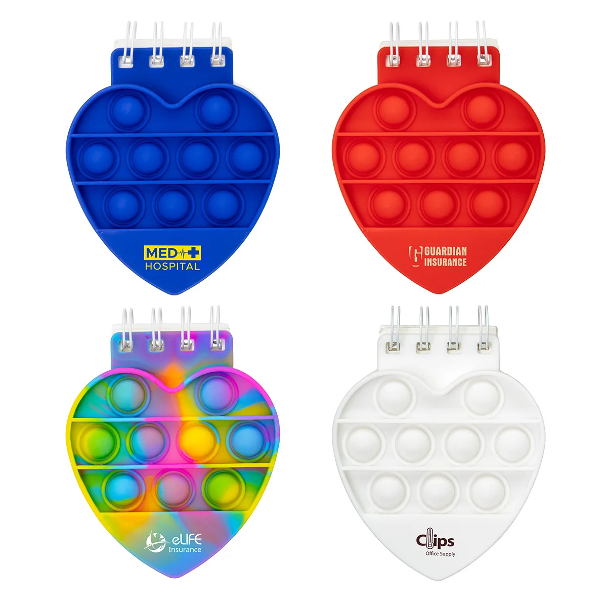 Heart Spiral Notebook Push Pop