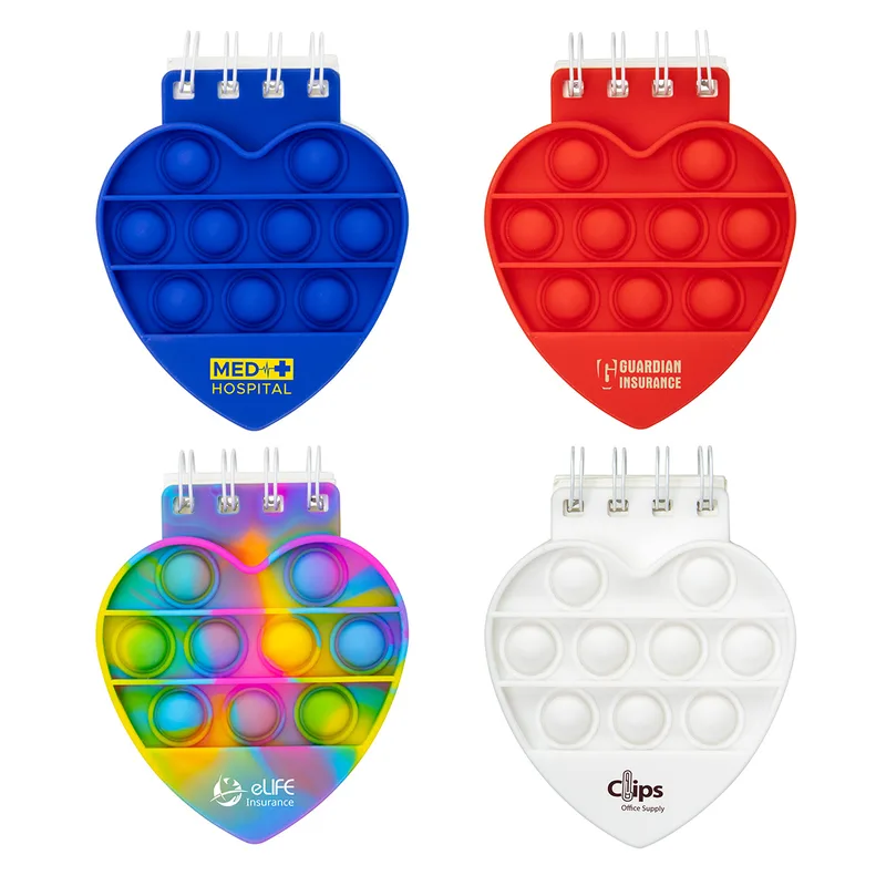 Heart Spiral Notebook Push Pop