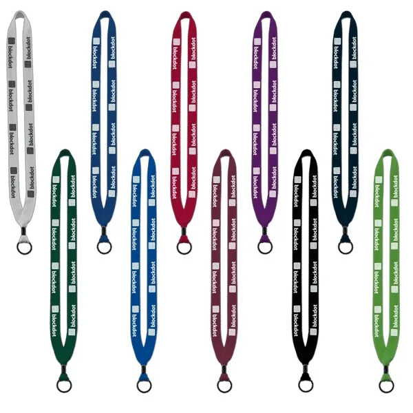 3/4" Cotton Lanyard with Metal Crimp & Split-Ring