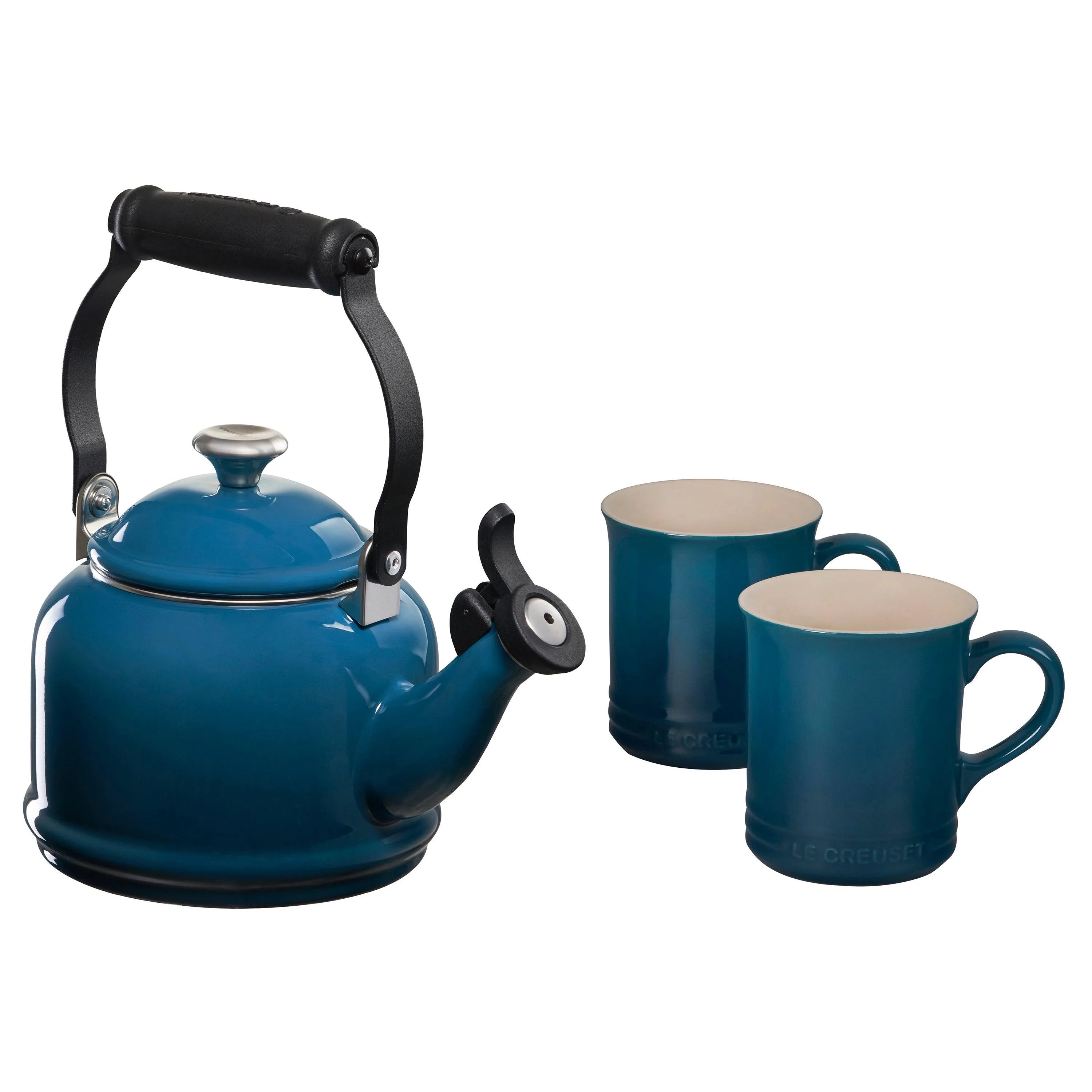Le Creuset Demi Kettle & Mug Set Deep Teal