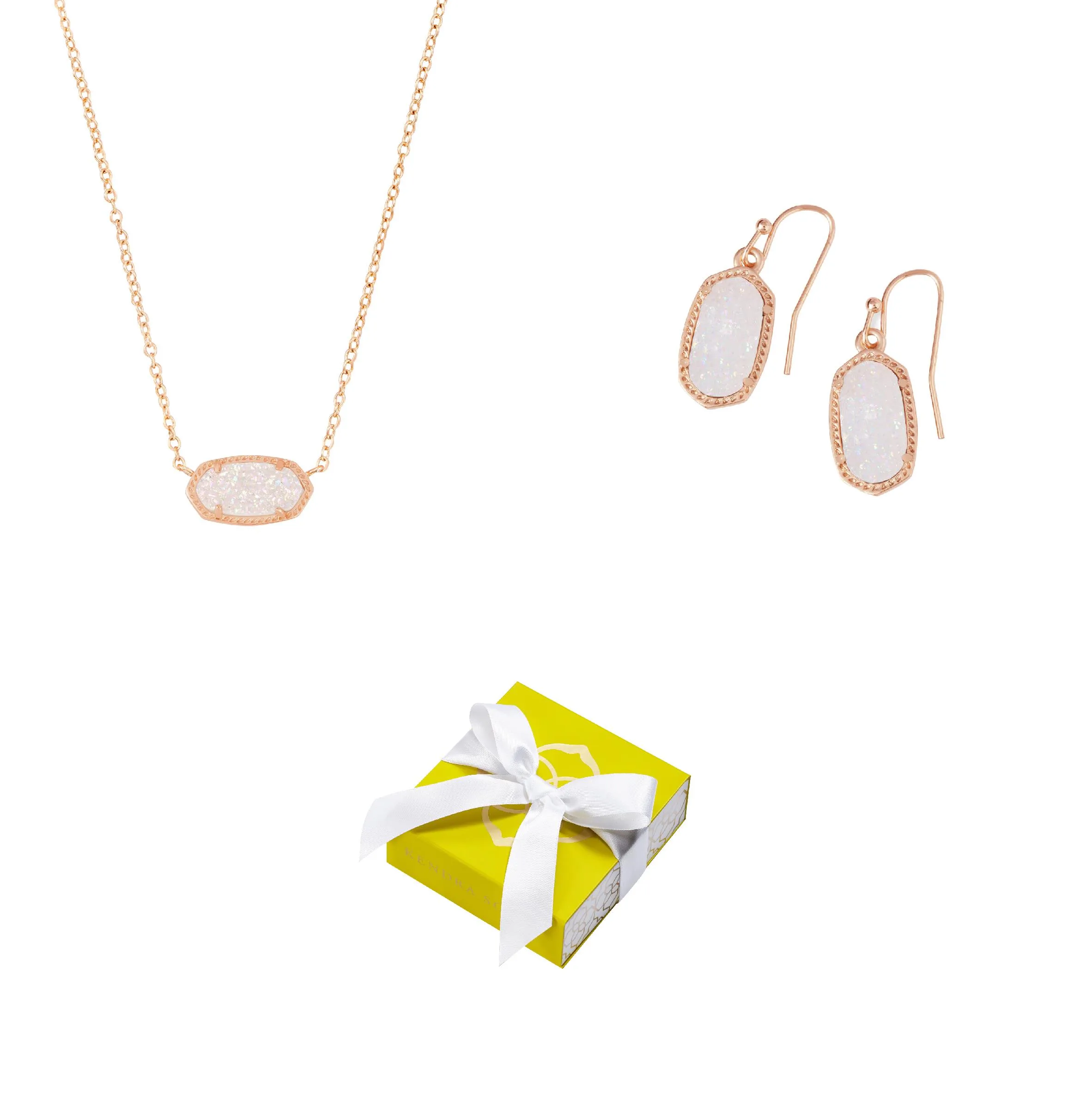 Kendra Scott Elisa Lee Rose Gold 2 Pc Gift Box Set