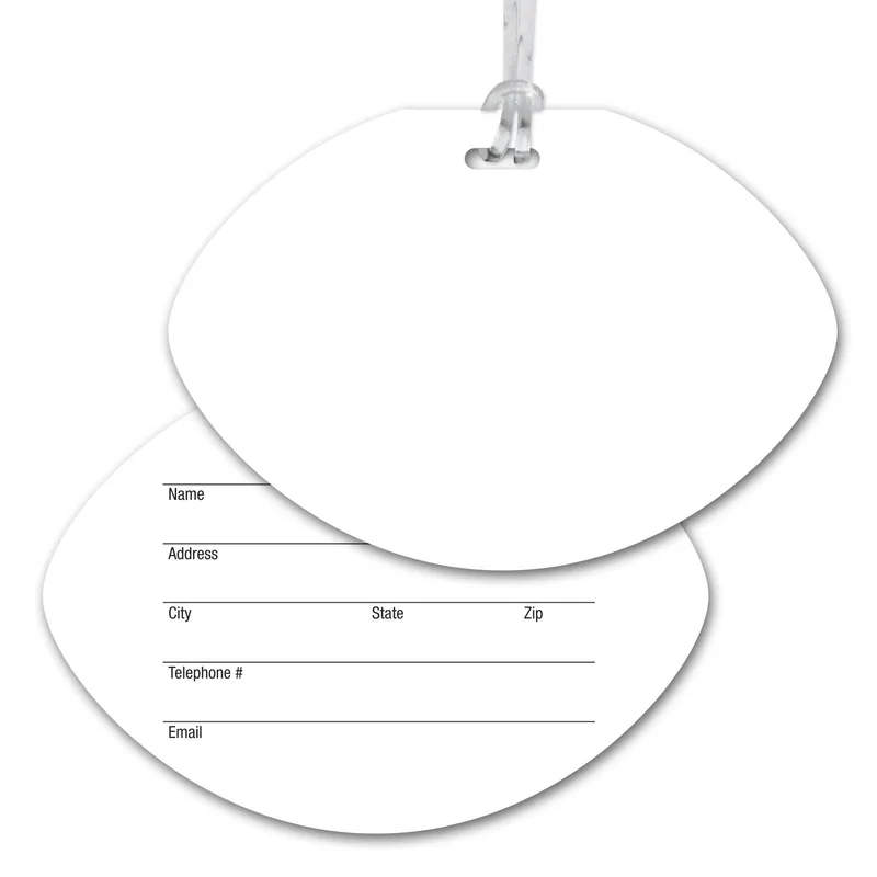 Ultra-Thin Football Luggage Tag with Clear Strap view 2