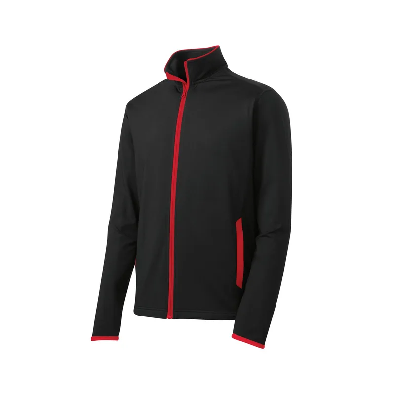 Sport-Tek® Sport-Wick® Stretch Contrast Full-Zip Jacket. view 4