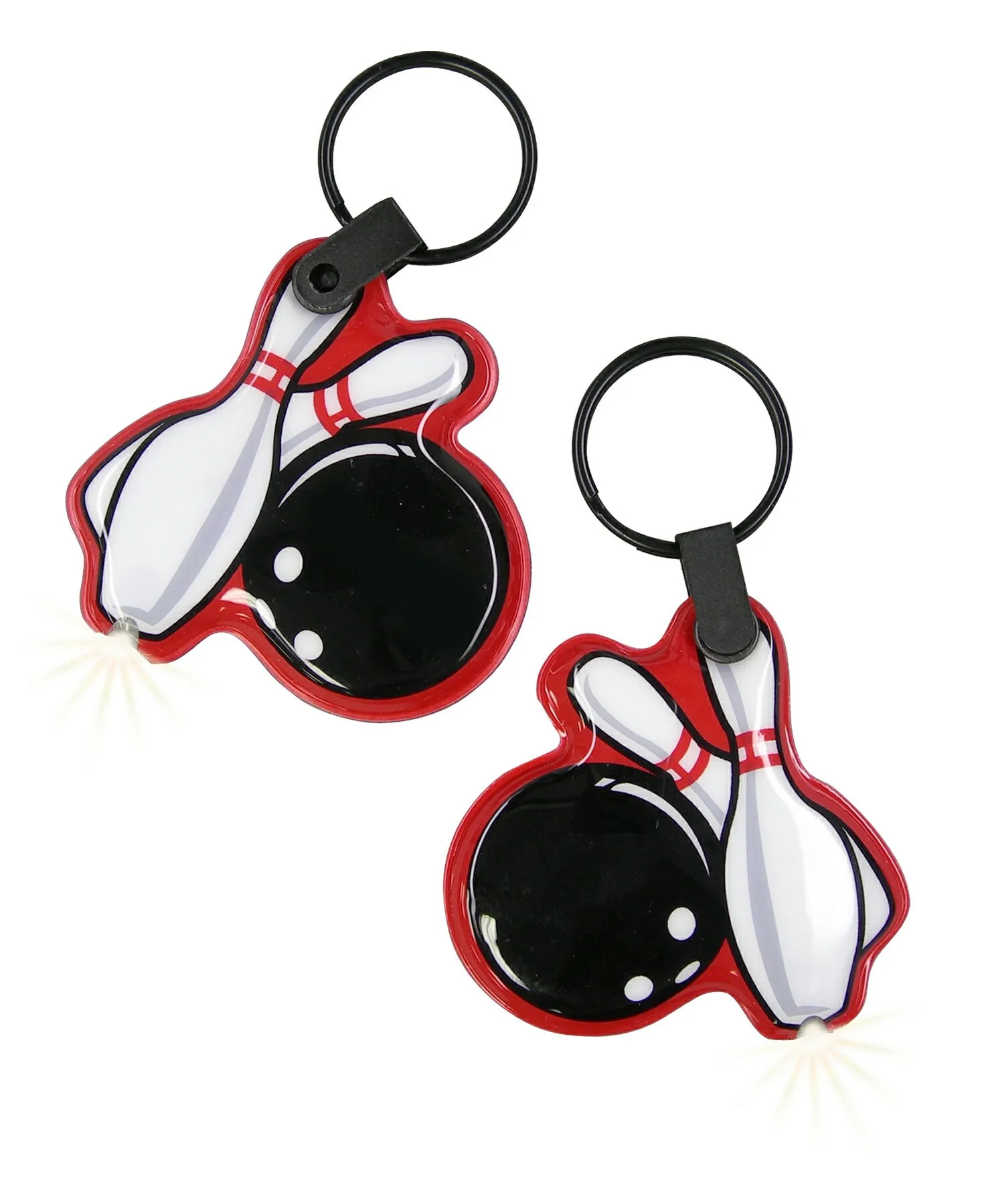 ShapeLights™ Color-A-Shape Key Ring Flashlight (Bowling) view 2