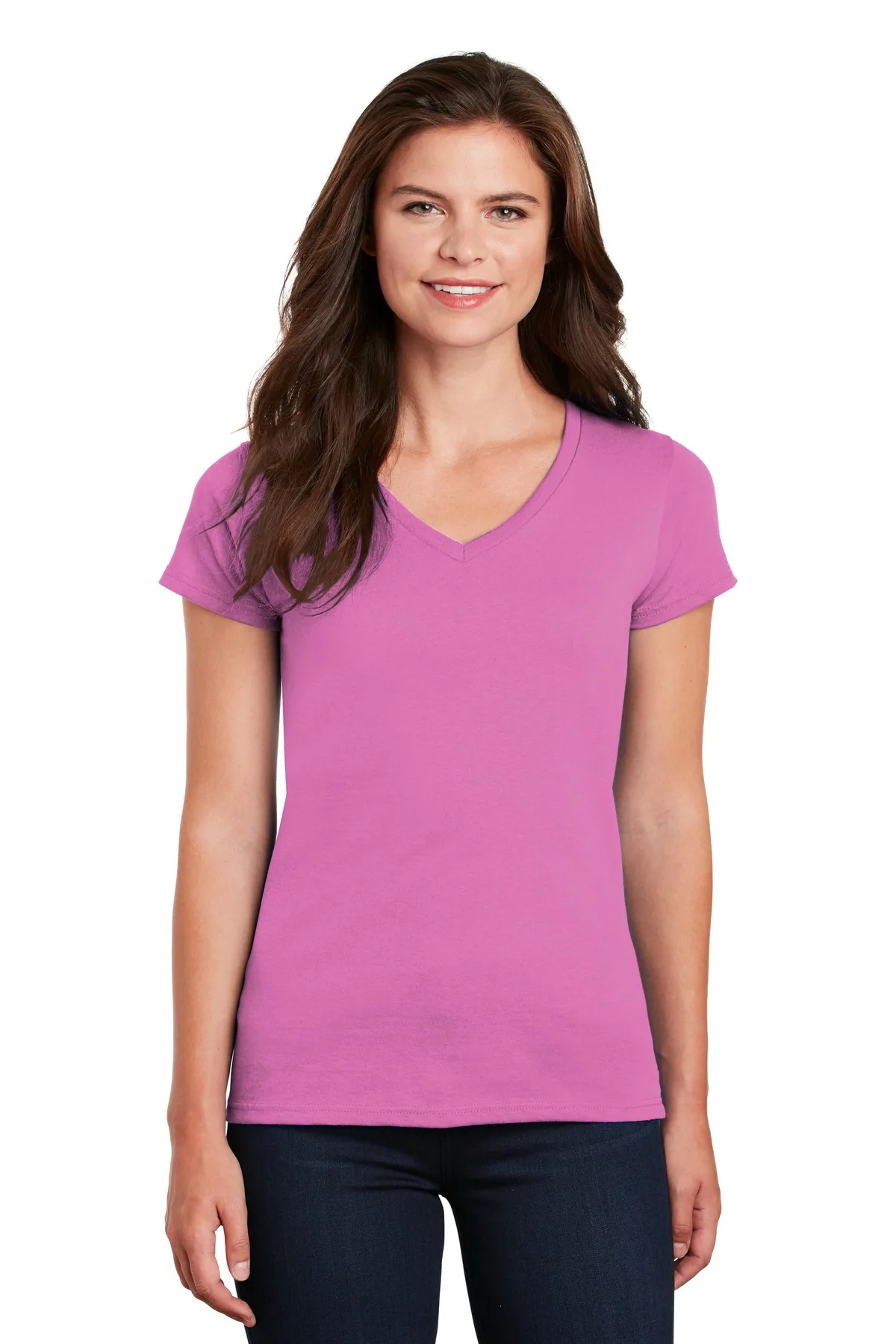 Gildan® Women's Heavy Cotton™ 100% Cotton V-Neck T-Shirt.