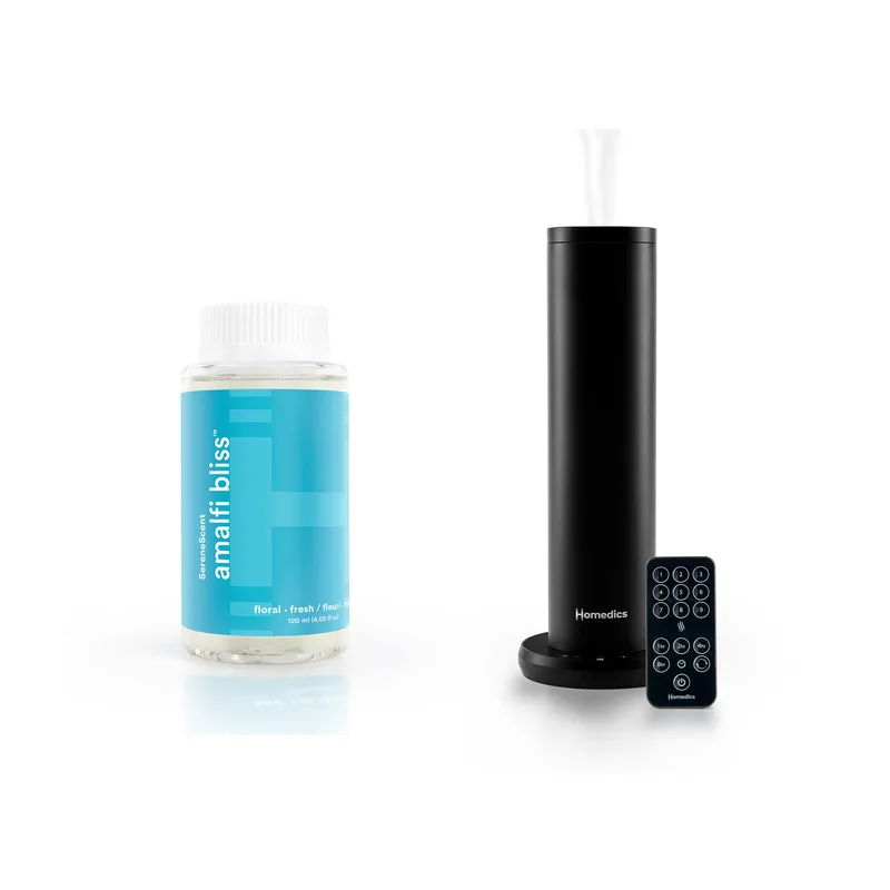 Homedics Serenescent Waterless Home Fragrance Diffuser W/ Almafi Bliss Fragrance