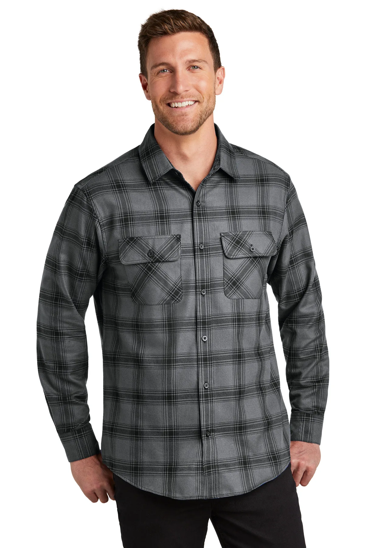 Port Authority® Plaid Flannel Shirt. view 2
