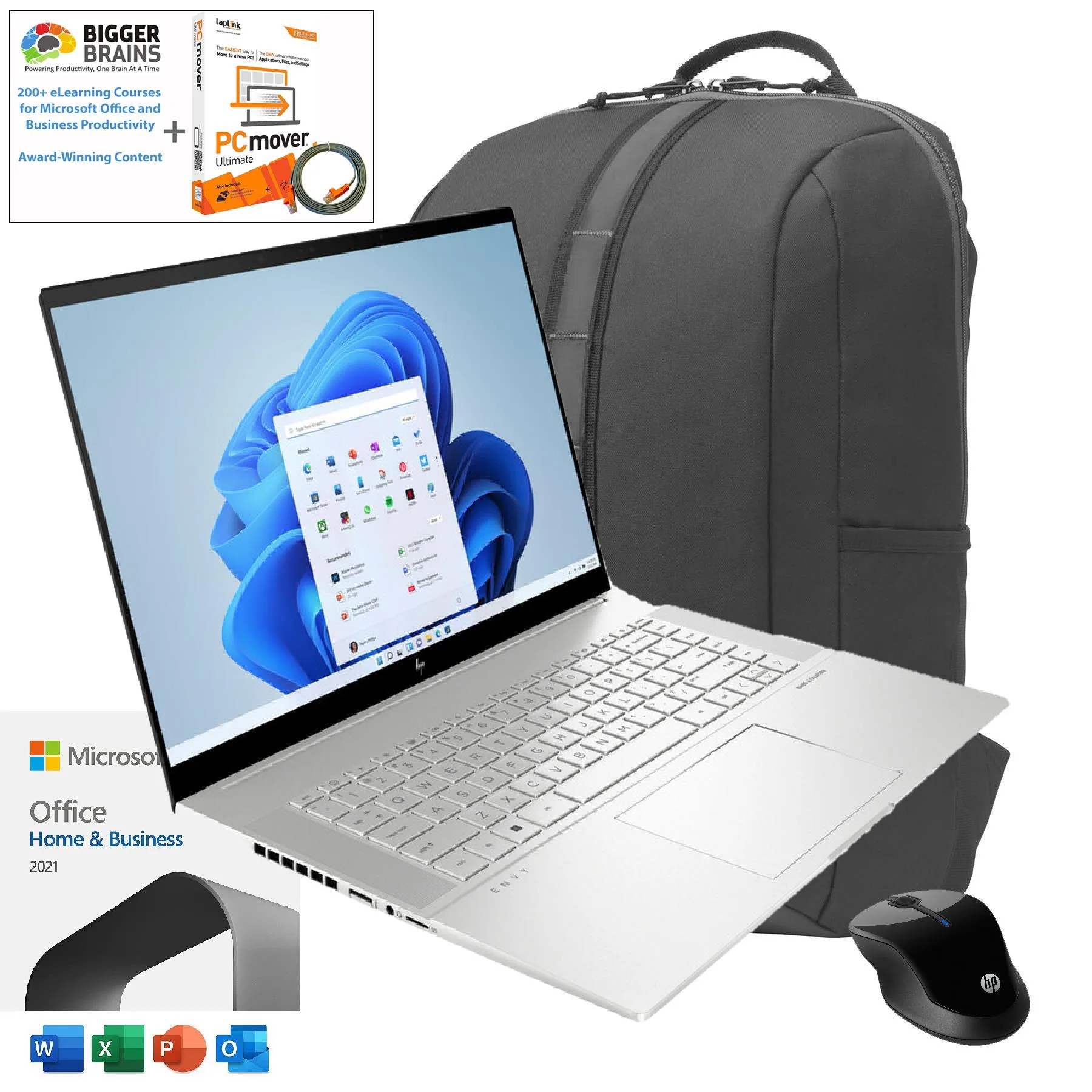 Hewlett Packard Envy Intel 16" Notebook + Microsoft Office 2021 - Bigger Brains