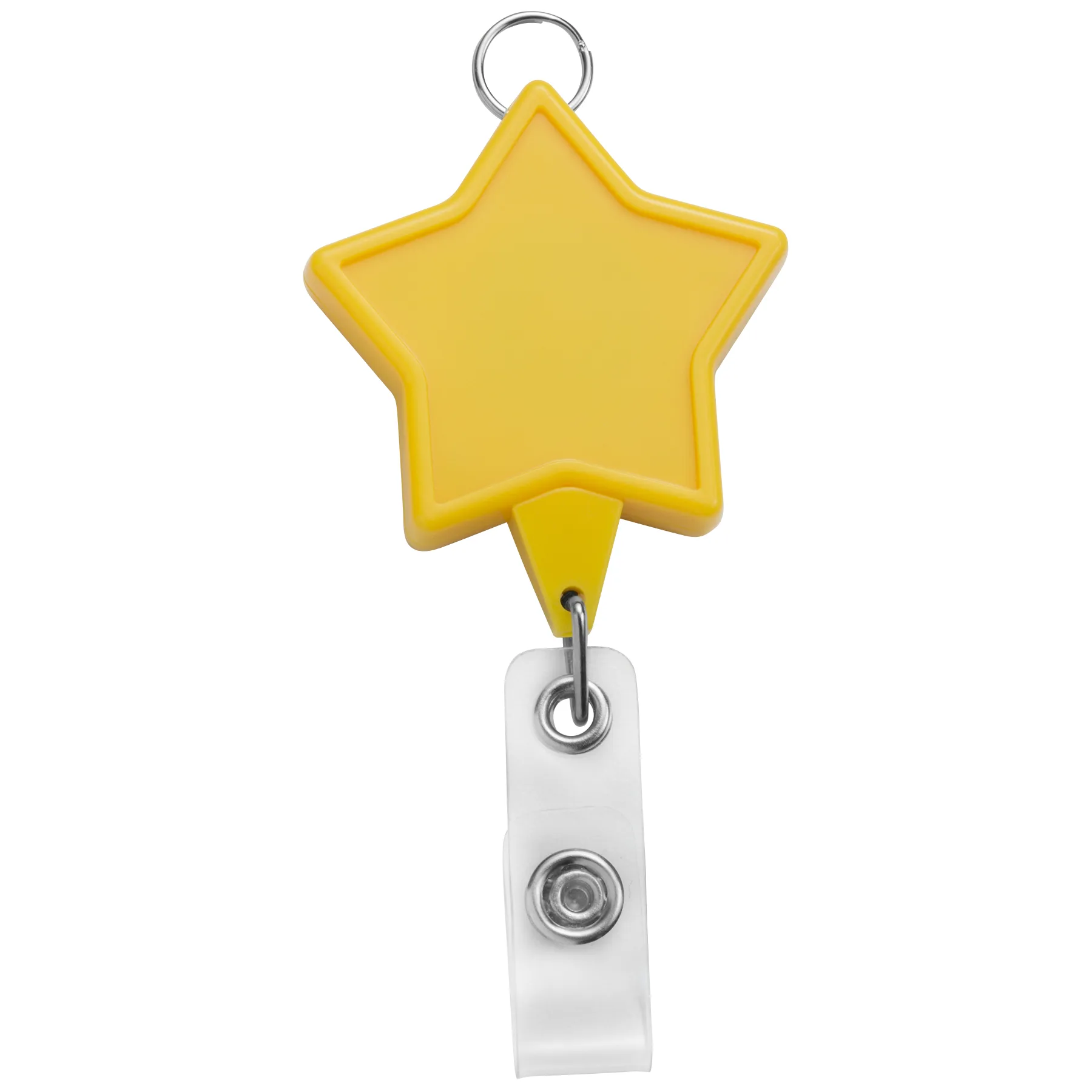 Jumbo Star Retractable Badge Reel w/lanyard attachment view 2
