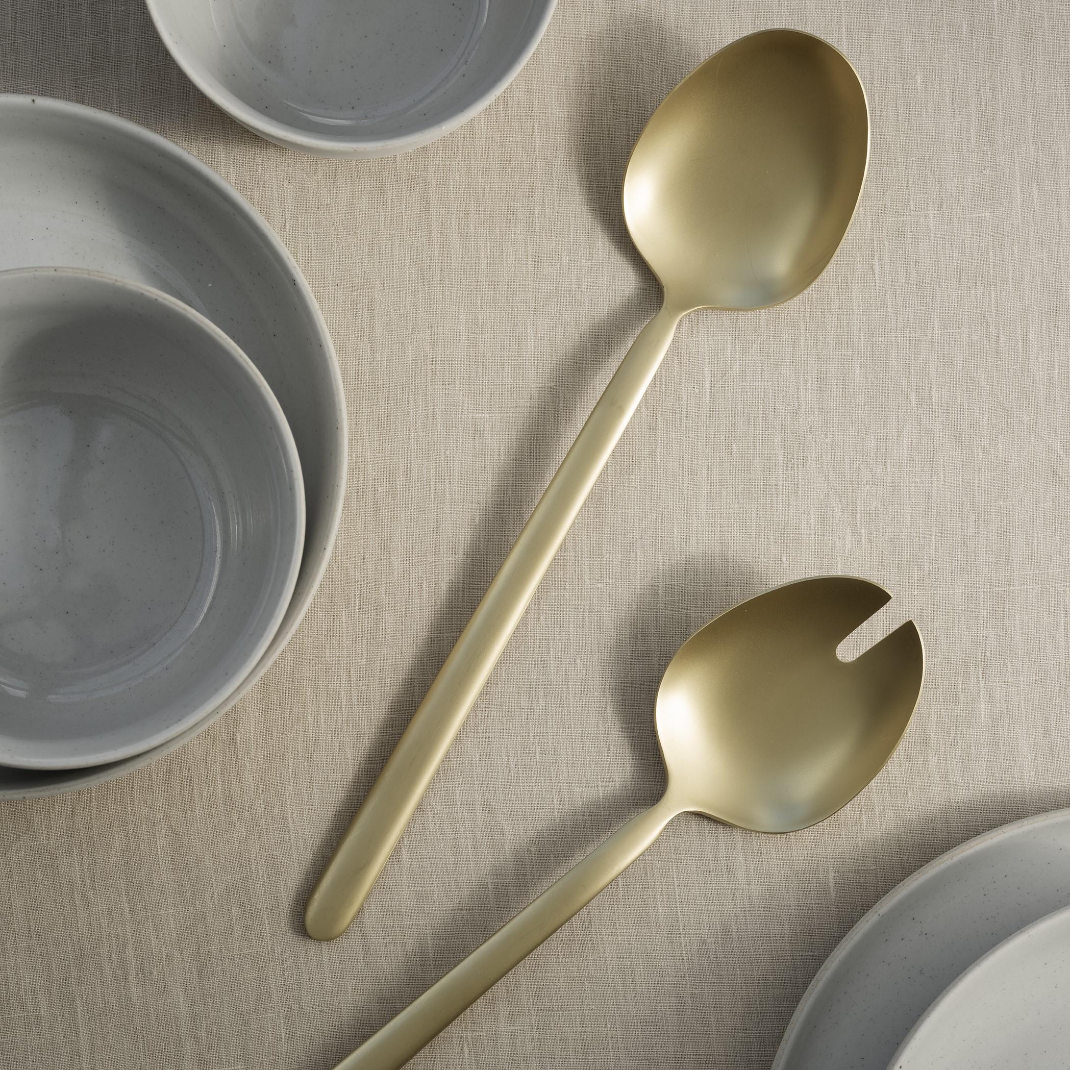 Blomus Stella Salad Servers - Pvd Coated Stainless Steel - Champagne Gold
