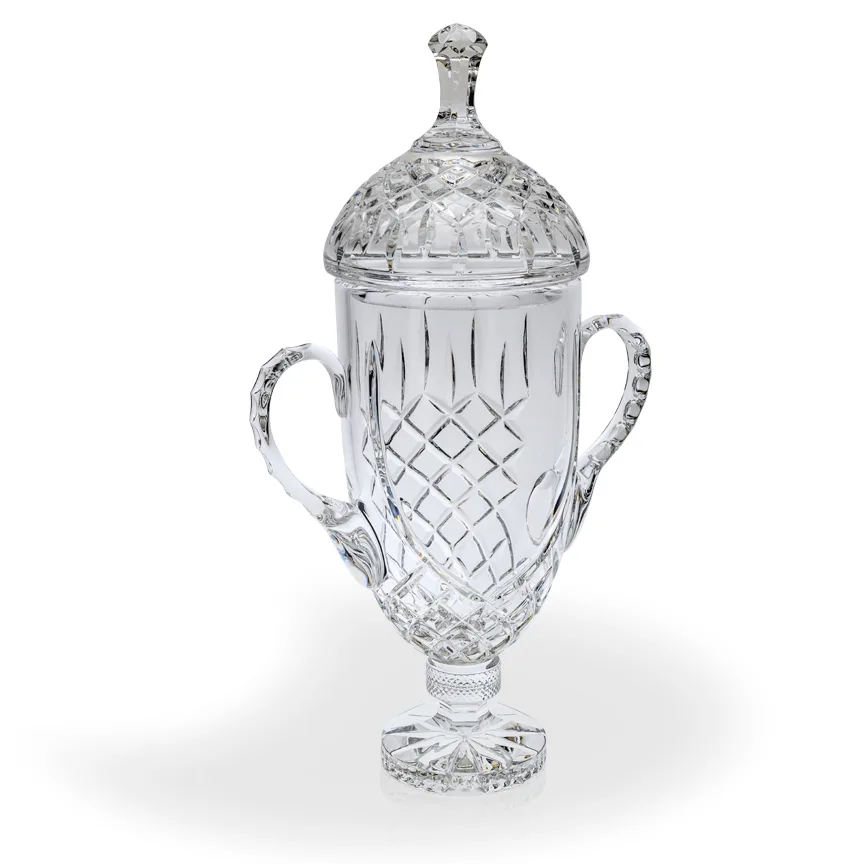 Rank Double Handled Lead Crystal Grand Trophy Cup 18.5" view 2