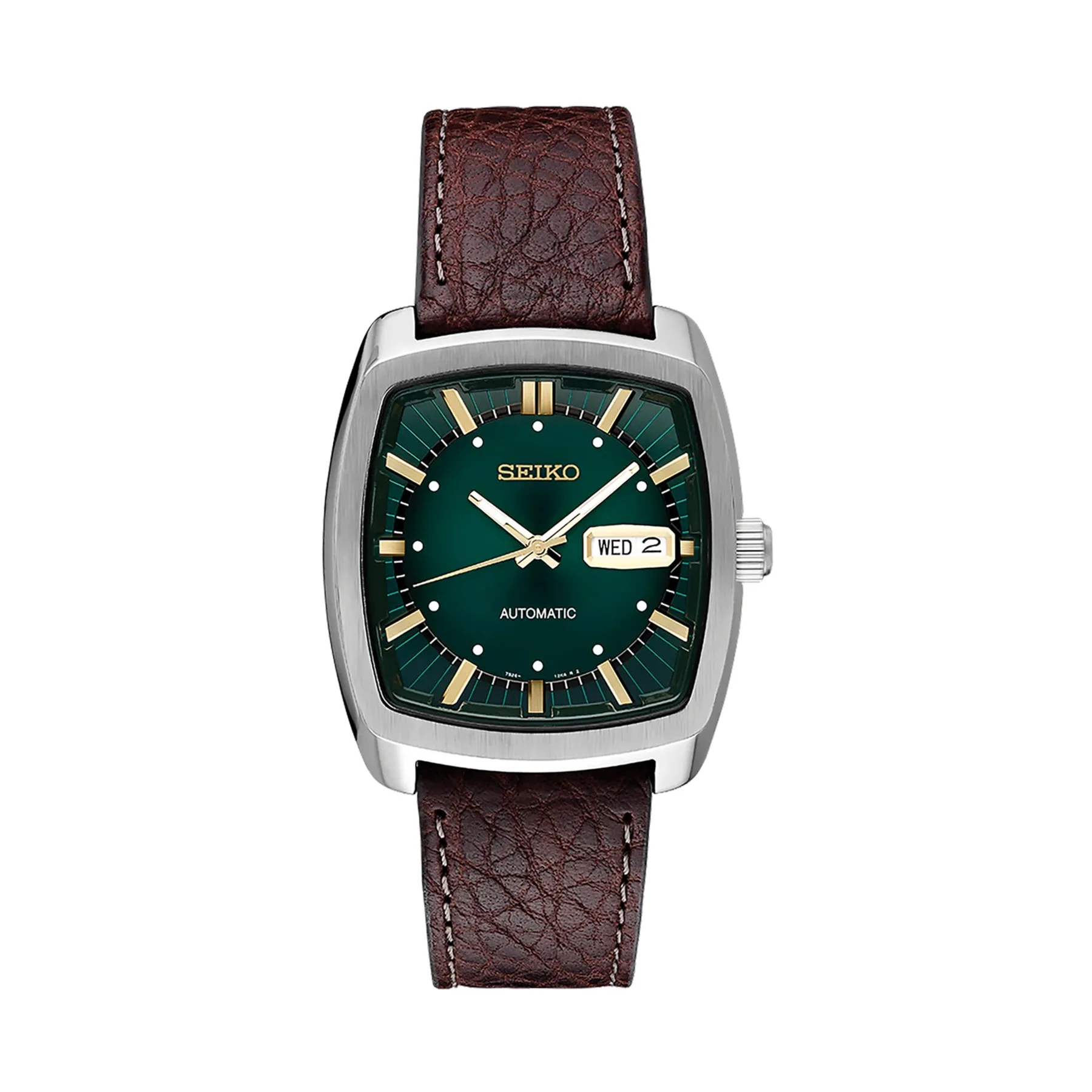Seiko Men's RECRAFT Automatic Brown Leather Watch