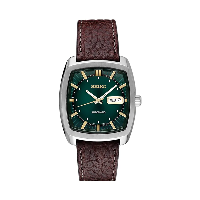 Seiko Men's RECRAFT Automatic Brown Leather Watch