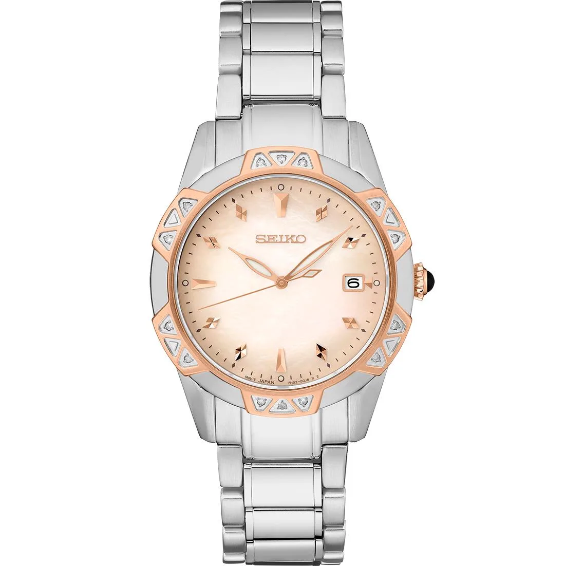 Seiko Watch Diamonds Pgp Tt Quartz Mop Dial