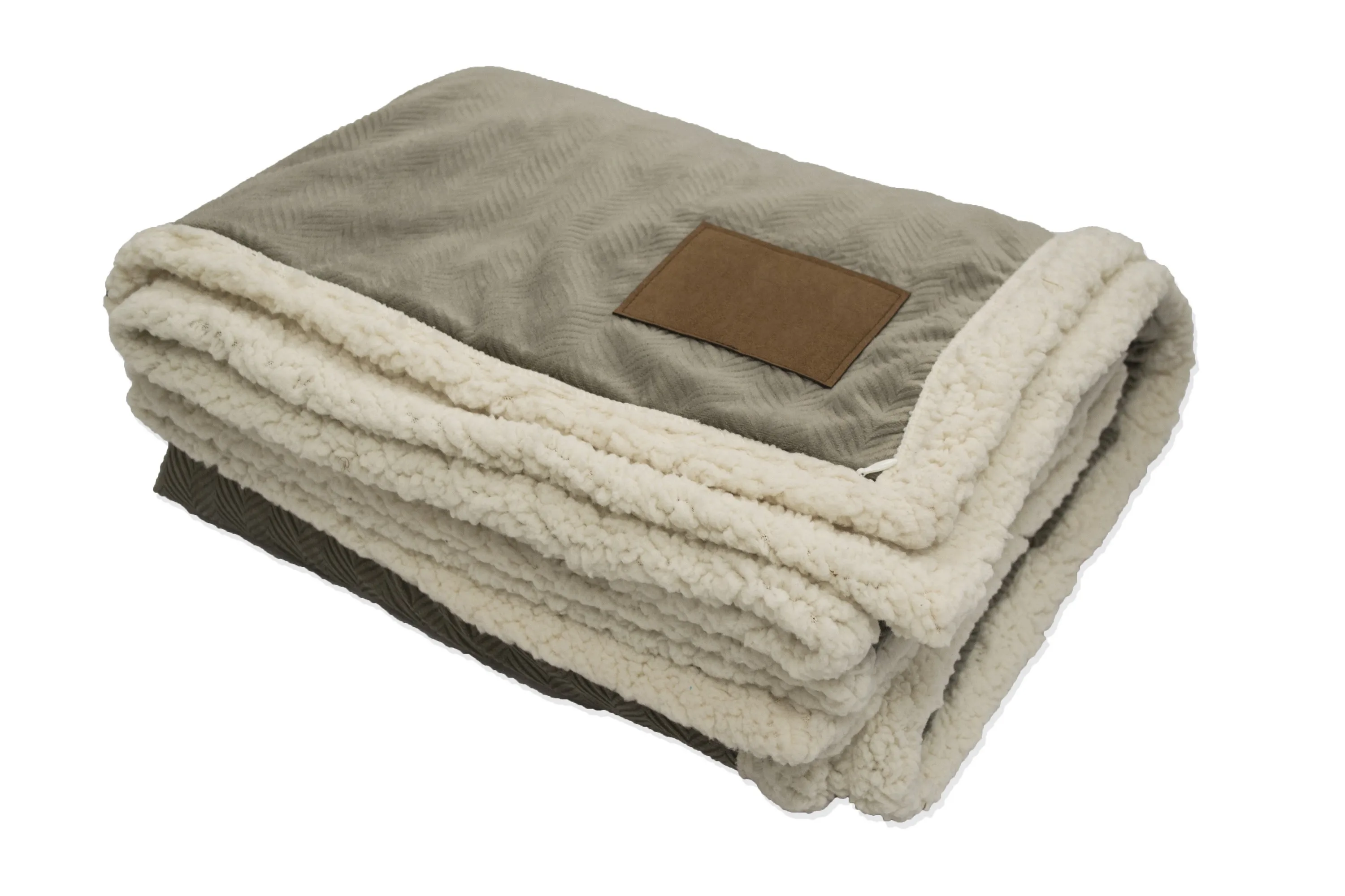 Herringbone Lambswool Throw (Embroidery) view 2