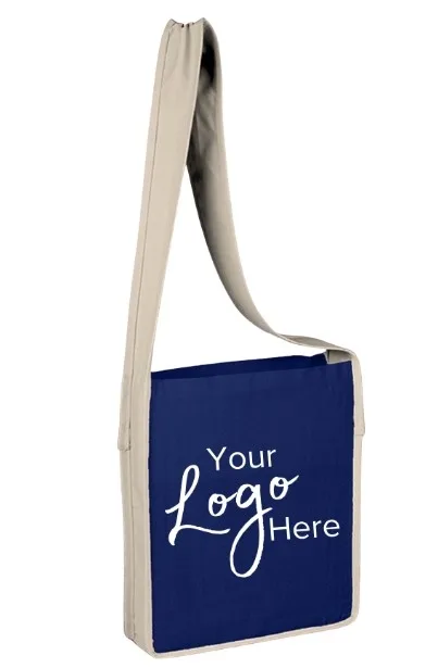 Sling Tote Bag w/Natural Handles & 3" Gusset (12"x15"x3") view 2
