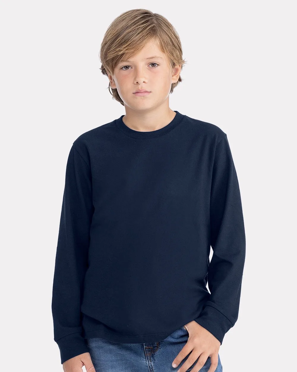 Next Level Apparel® Youth Cotton Long Sleeve T-Shirt view 2
