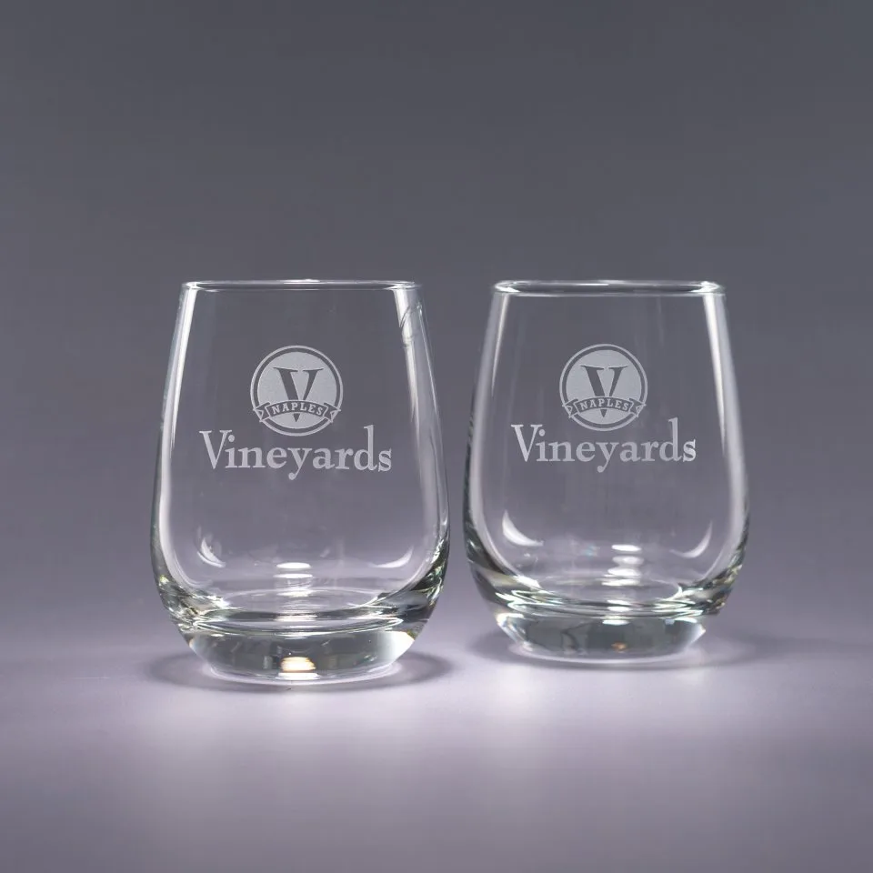 15.5 Tangent Stemless Wine Glasses (Set of 2)