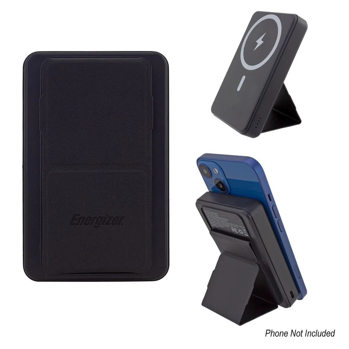 10,000 Mah Energizer® Mag-n-kick™ Wireless Charger Power Bank And Phone Stand view 3