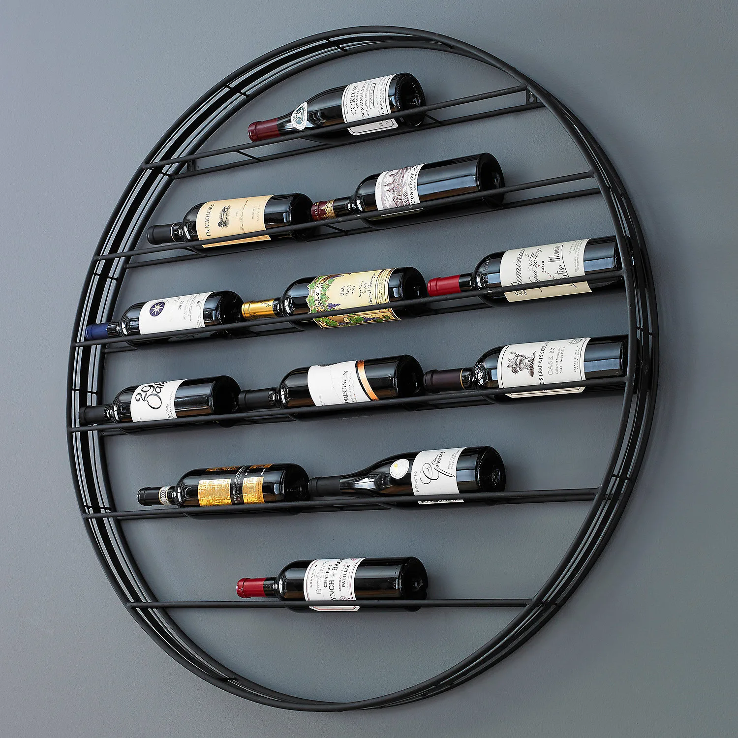 Wine Enthusiast 12-Bottle Label View Wall Wine Rack