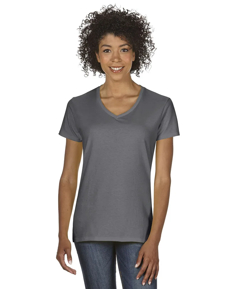 Gildan Ladies' Heavy Cotton™ V-Neck T-Shirt view 3
