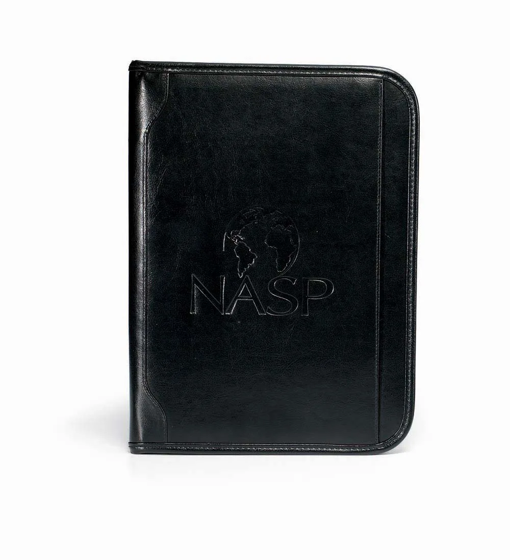 Vintage Leather Padfolio - Black