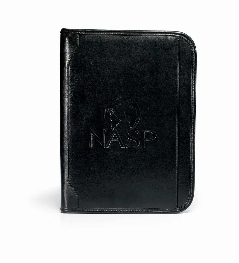 Vintage Leather Padfolio - Black