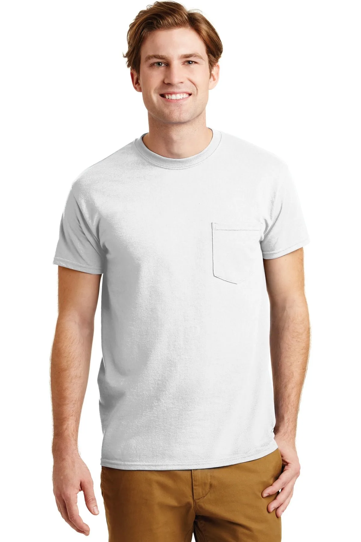 Gildan® - DryBlend® 50 Cotton/50 Poly Pocket T-Shirt.