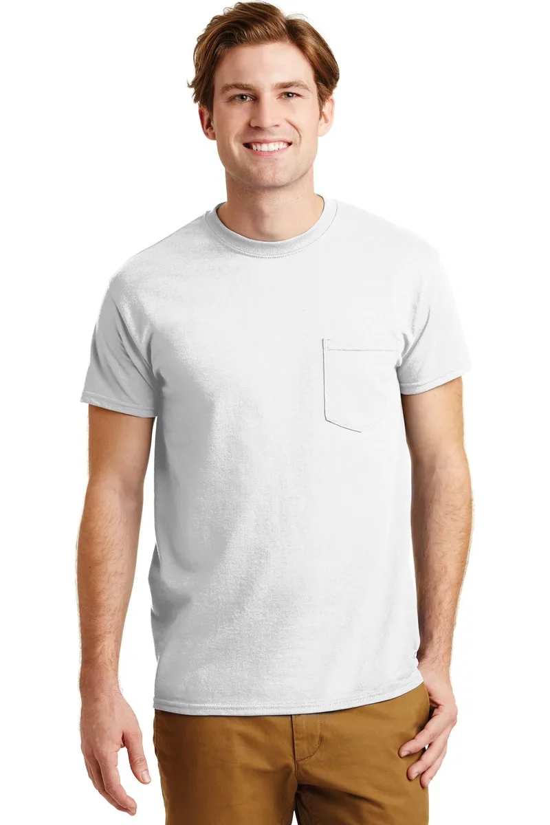 Gildan® - DryBlend® 50 Cotton/50 Poly Pocket T-Shirt.