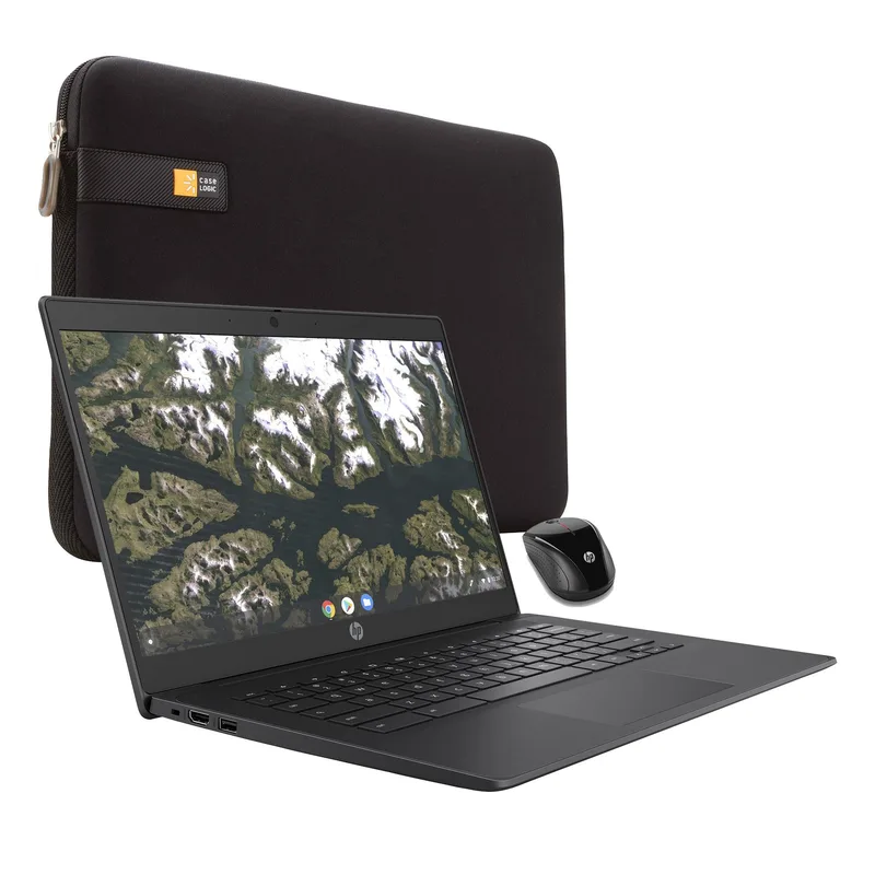 Hewlett Packard 14" Touchscreen Chromebook Notebook Bundle