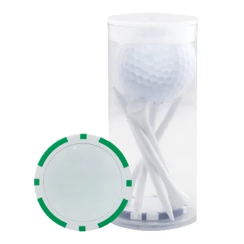 1 Ball & 5 Tee Tube w/ Poker Chip view 7