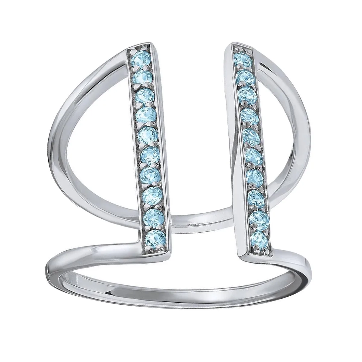 Jilco Inc Blue Topaz Contemporary Gemstone Ring