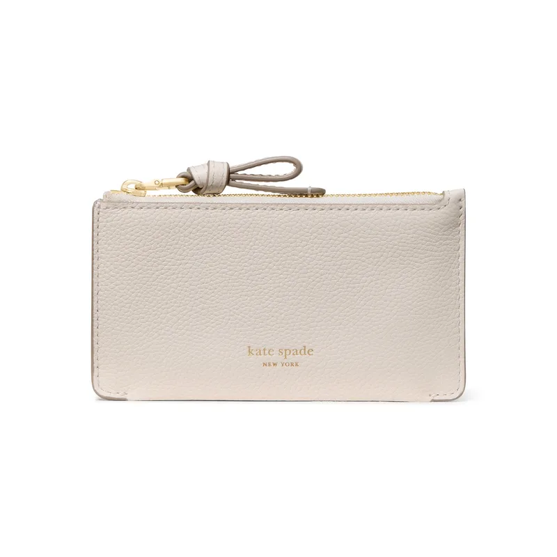 kate spade Loop Zip Card Case - Cashew Milk