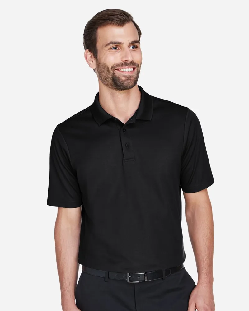 Devon and Jones® Men's CrownLux Performance® Plaited Short Sleeve Polo Shirt view 2