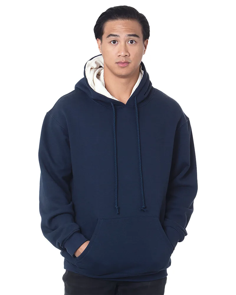 BAYSIDE Adult USA Made Super Heavy Thermal-Lined Hooded Sweatshirt view 5