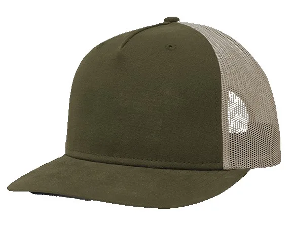 5-Panel Brushed Canvas Mesh Back Cap view 2