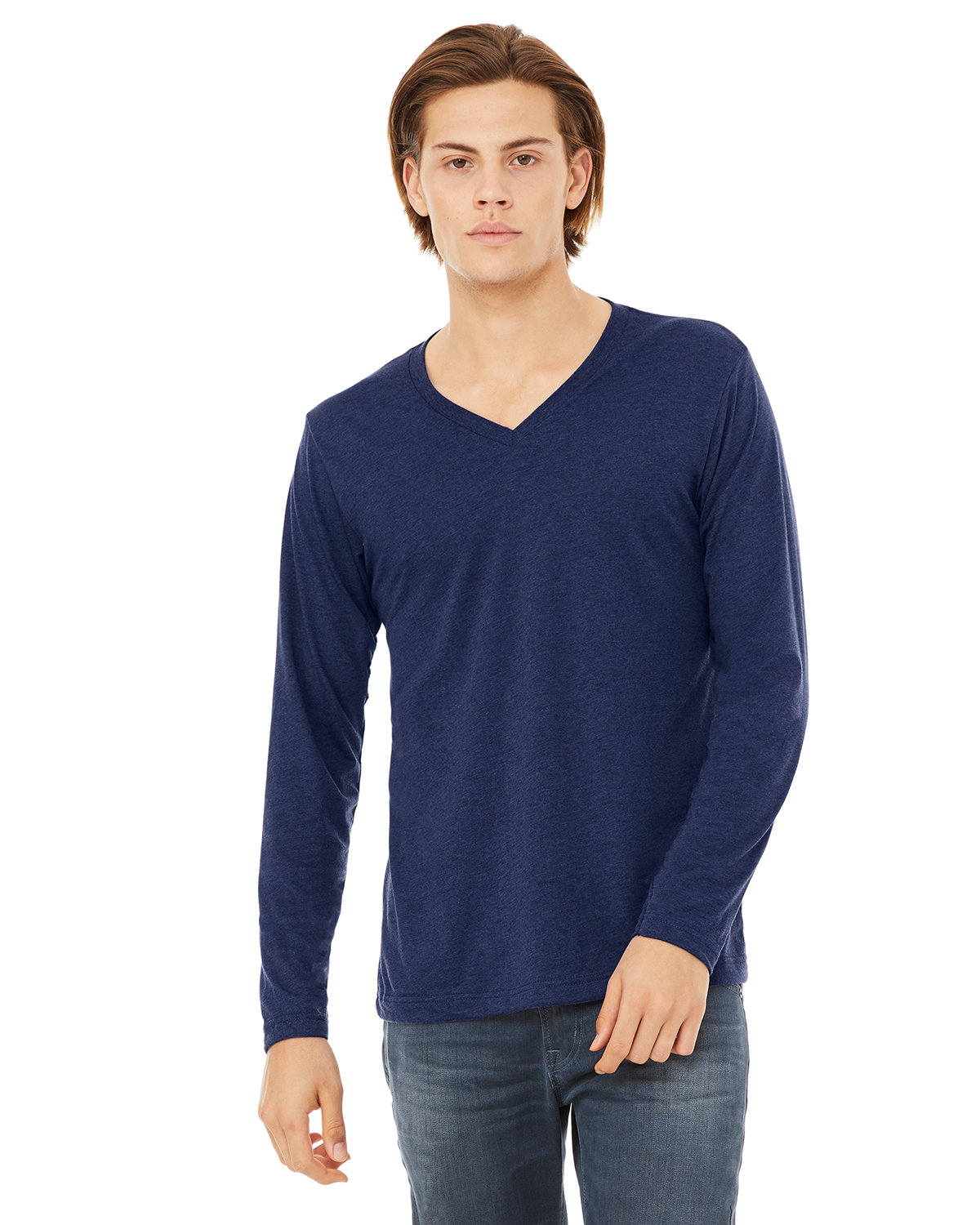 BELLA+CANVAS Unisex Jersey Long-Sleeve V-Neck T-Shirt