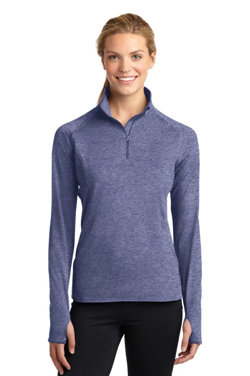 Sport-Tek® Women's Sport-Wick® Stretch 1/4-Zip Pullover. view 4