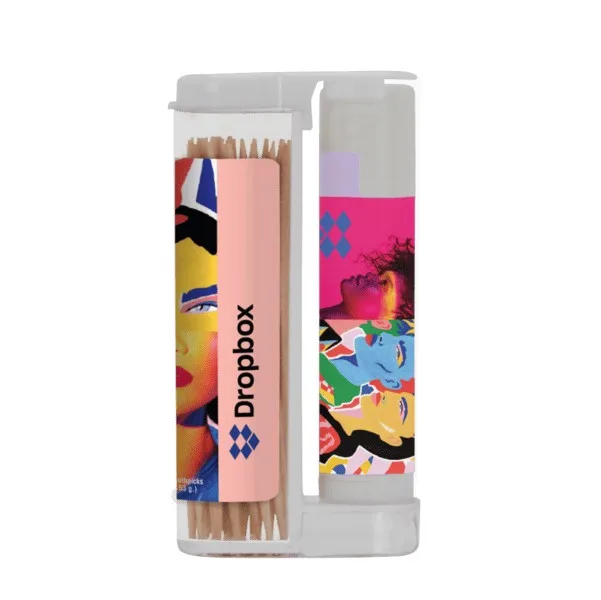 Wooden Toothpicks in a Rectangular Flip-Top Duo w/ SPF 15 Lip Balm view 5