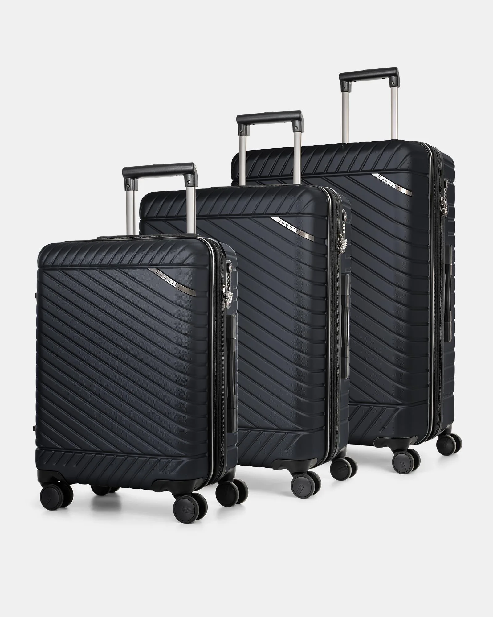 Bugatti Moscow- 3 Pcs Hard Side Luggage Set-Navy