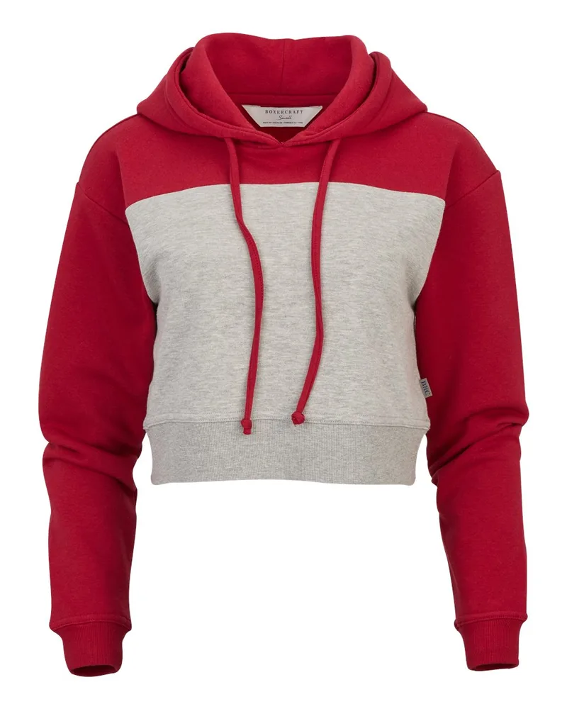 BOXERCRAFT Women's Cropped Fleece Hooded Sweatshirt view 5
