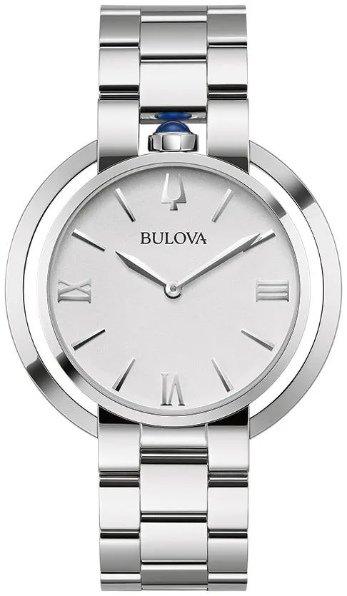 Bulova Watches Ladies' Classic Rubaiyat Silver-Tone Stainless Steel Bracelet Watch White Dial