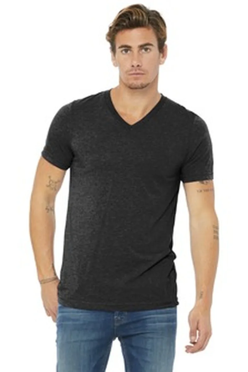 BELLA+CANVAS ® Unisex Triblend Short Sleeve V-Neck Te. — Athletic Gray Triblend