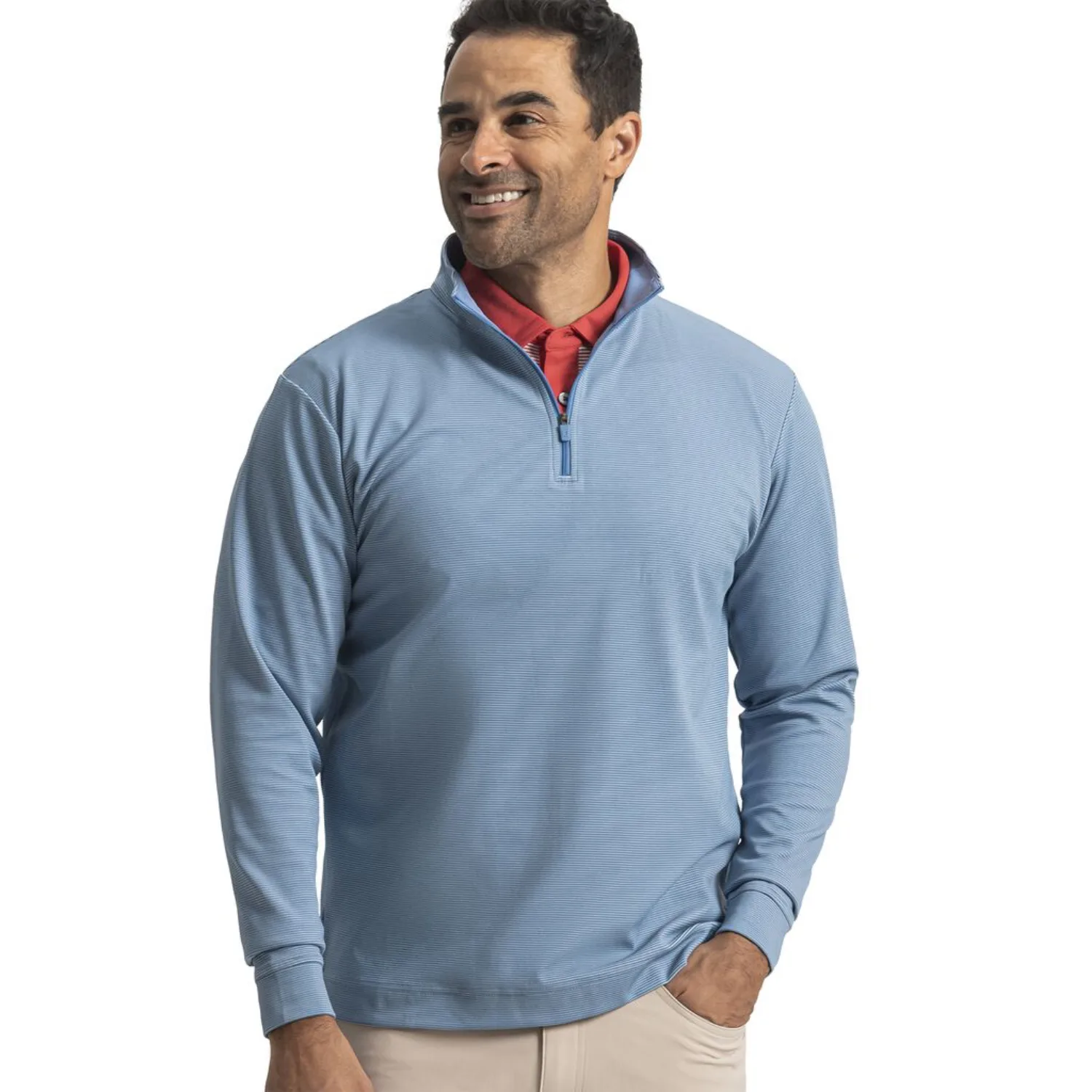 FootJoy® Ottoman Stripe Performance Quarter-Zip Pullover view 7