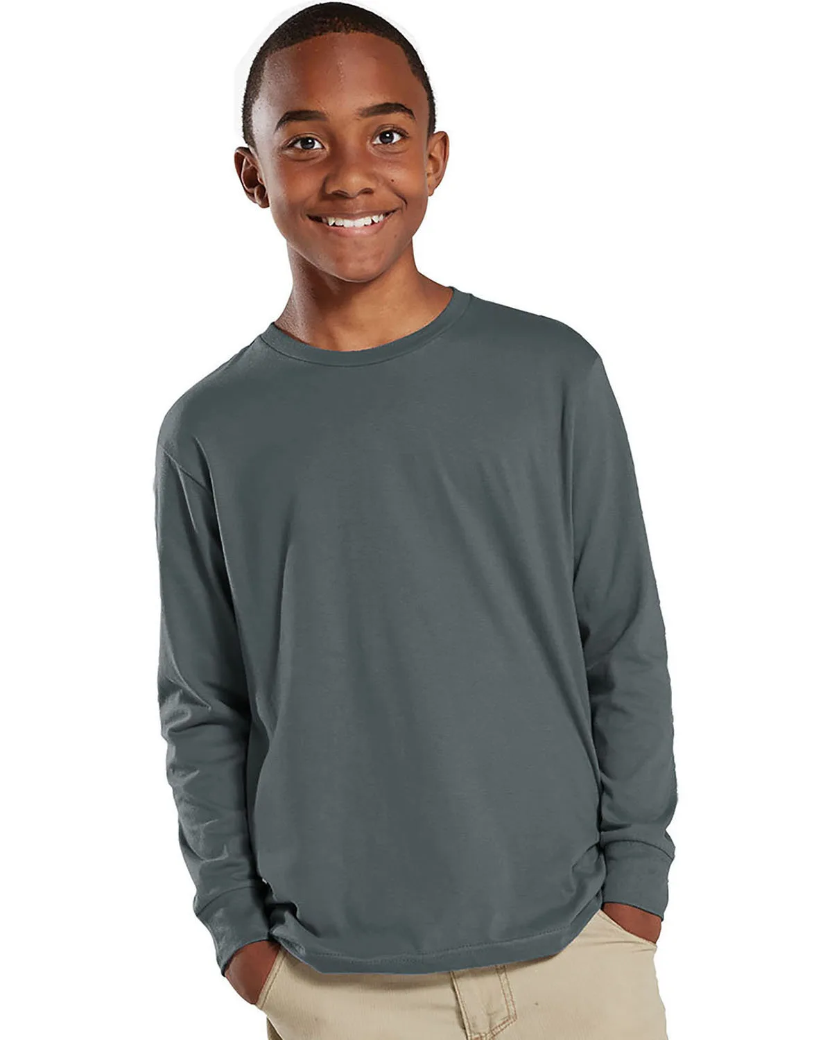 LAT Youth Fine Jersey Long-Sleeve T-Shirt view 2