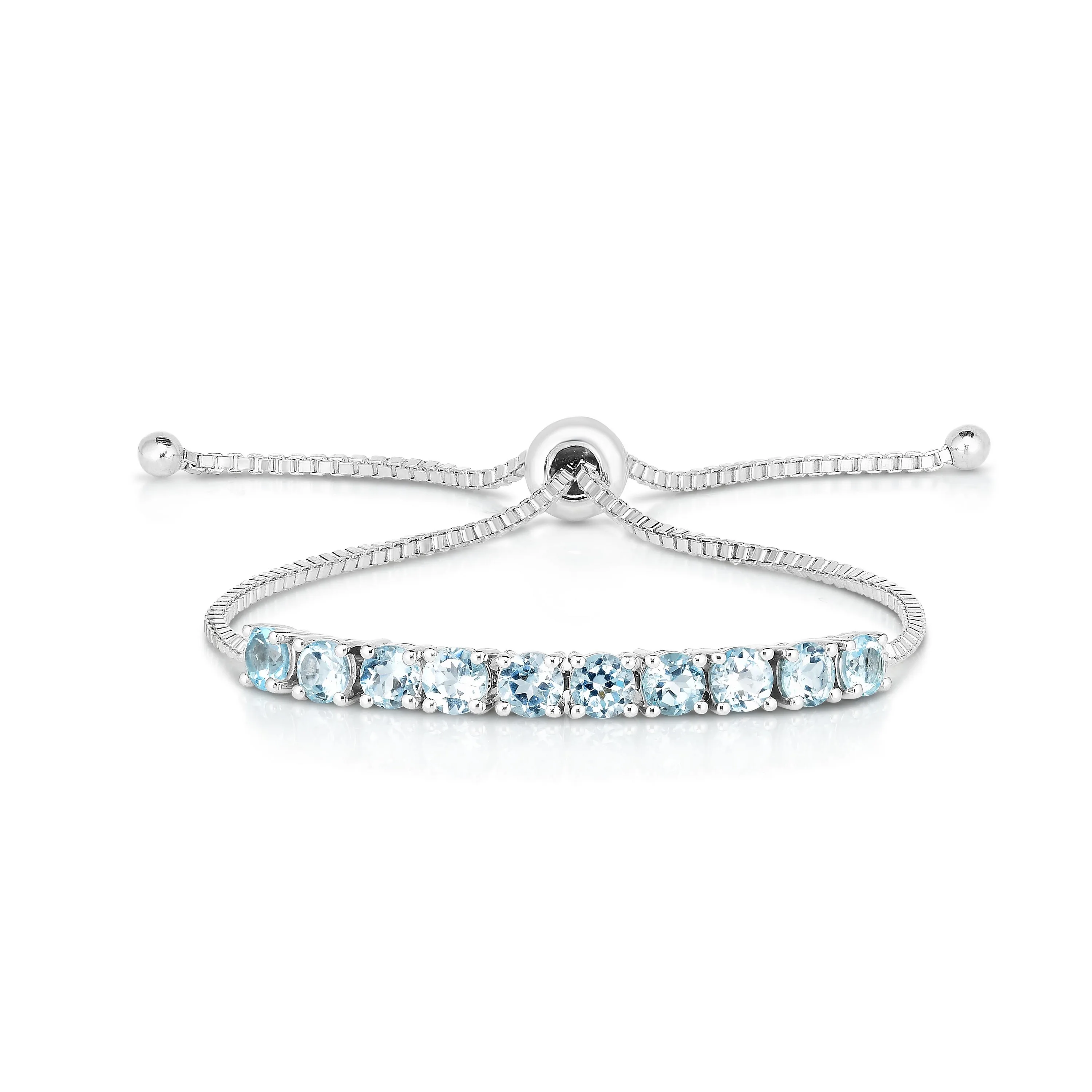 Jilco Inc Blue Topaz Bolo Bracelet
